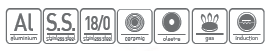 A product catalog page showing stainless steel pans with lids, highlighting features like sandwich type bottoms, riveted handles, and steam release holes, along with size and weight specifications. Description generated by AI