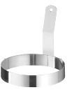 A close-up of a white plastic paint scraper with a hole at the handle end. Description generated by AI