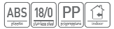 A stainless steel label with the letters S.S. and the words stainless steel below it. Description generated by AI